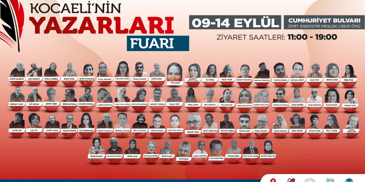 Kocaeli&#039;de yazarlar okurlarıyla buluşacak