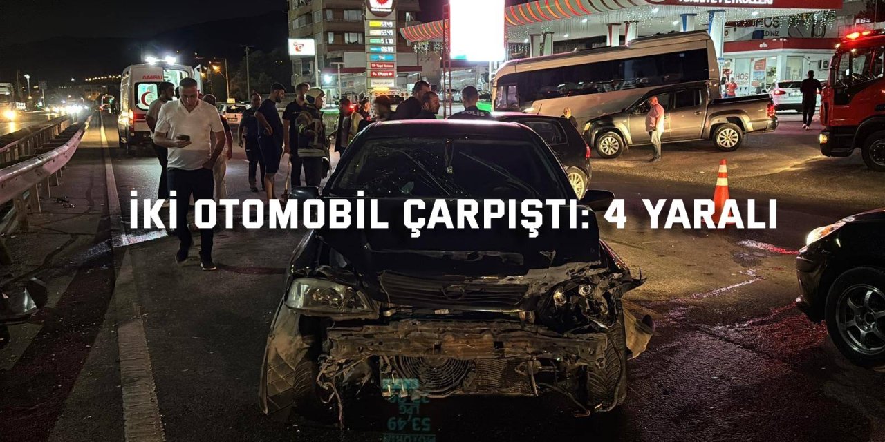 Kocaeli’de iki otomobil çarpıştı: 4 yaralı