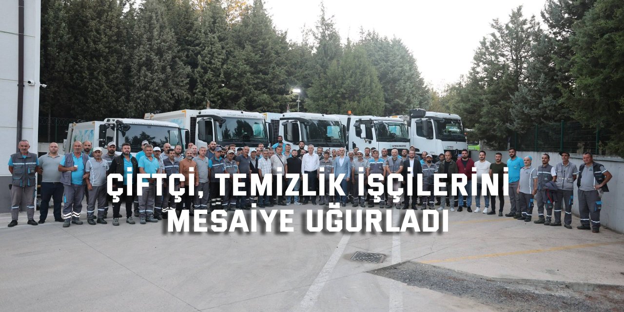Çiftçi, temizlik işçilerini  mesaiye uğurladı