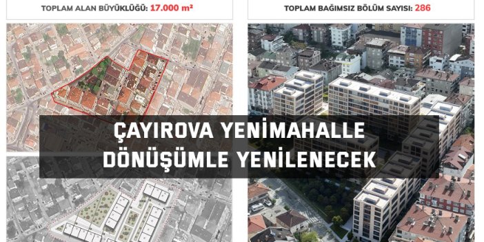 Çayırova Yenimahalle  dönüşümle yenilenecek