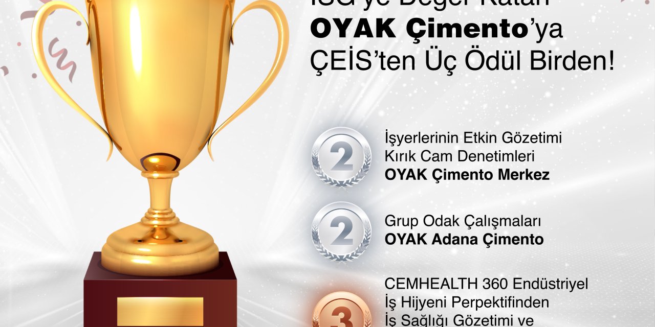 OYAK Çimento’ya ÇEİS’ten Üç Ödül Birden