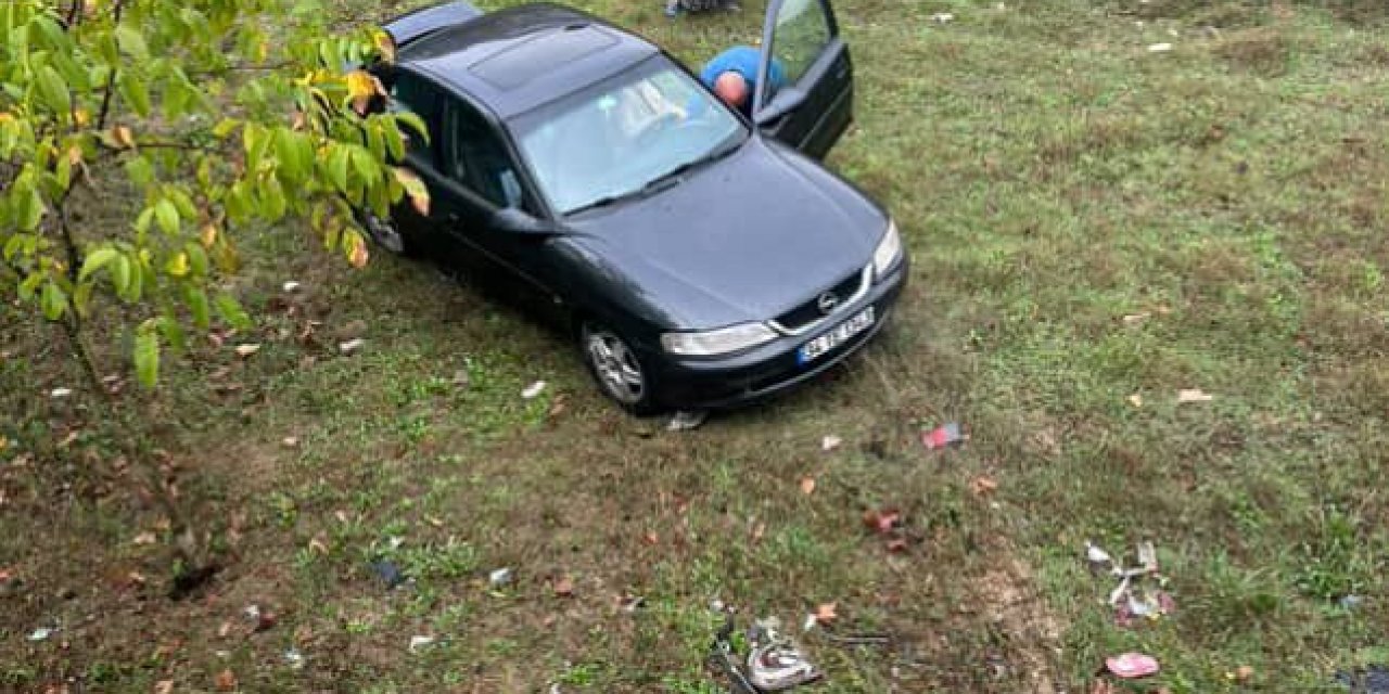 Aracıyla, metrelerce yükseklikten düştü!