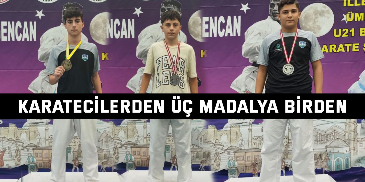 Çayırovalı karatecilerden üç madalya birden