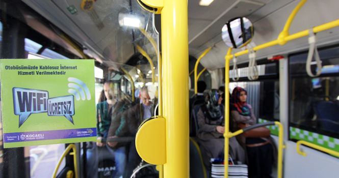 Otobüslerinde ücretsiz internet ilgi görüyor