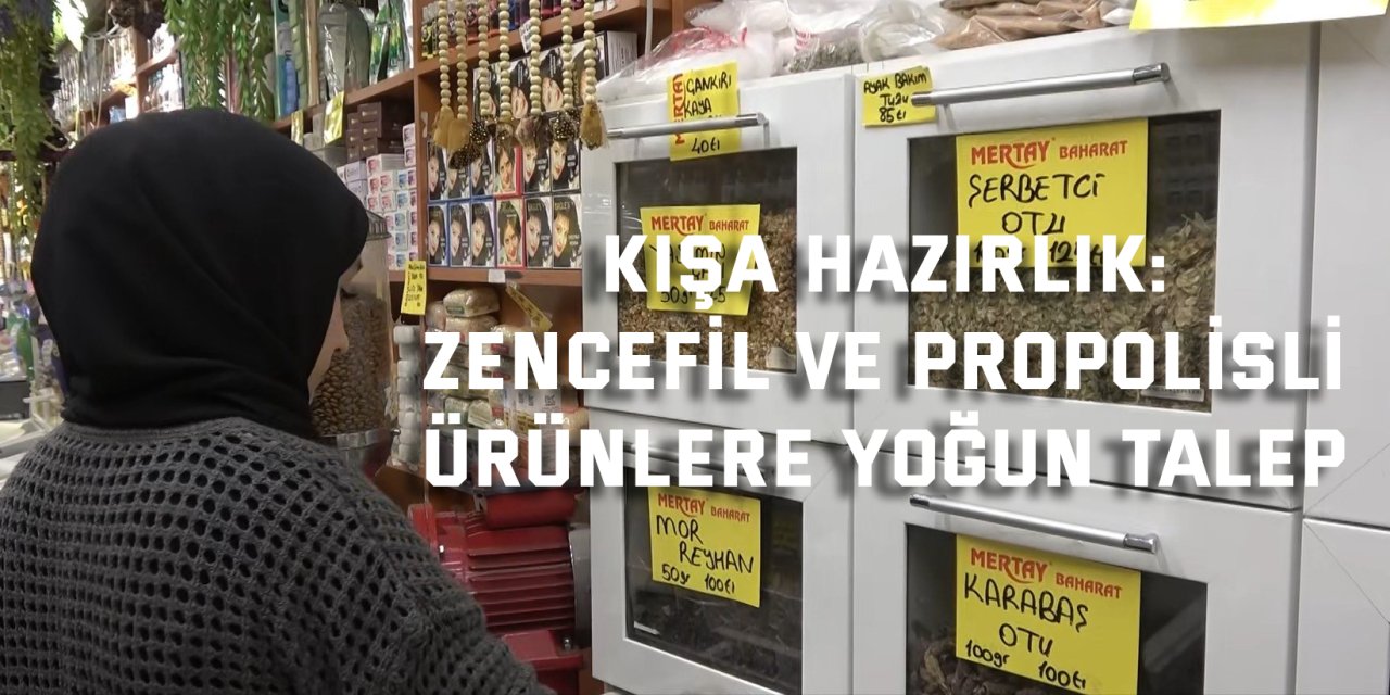 KIŞA HAZIRLIK:    Zencefil ve propolisli  ürünlere yoğun talep