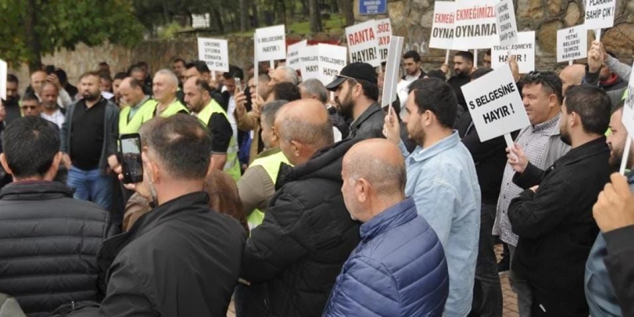 Kocaeli P Plakalı Servisçiler Derneği'nden Eylem