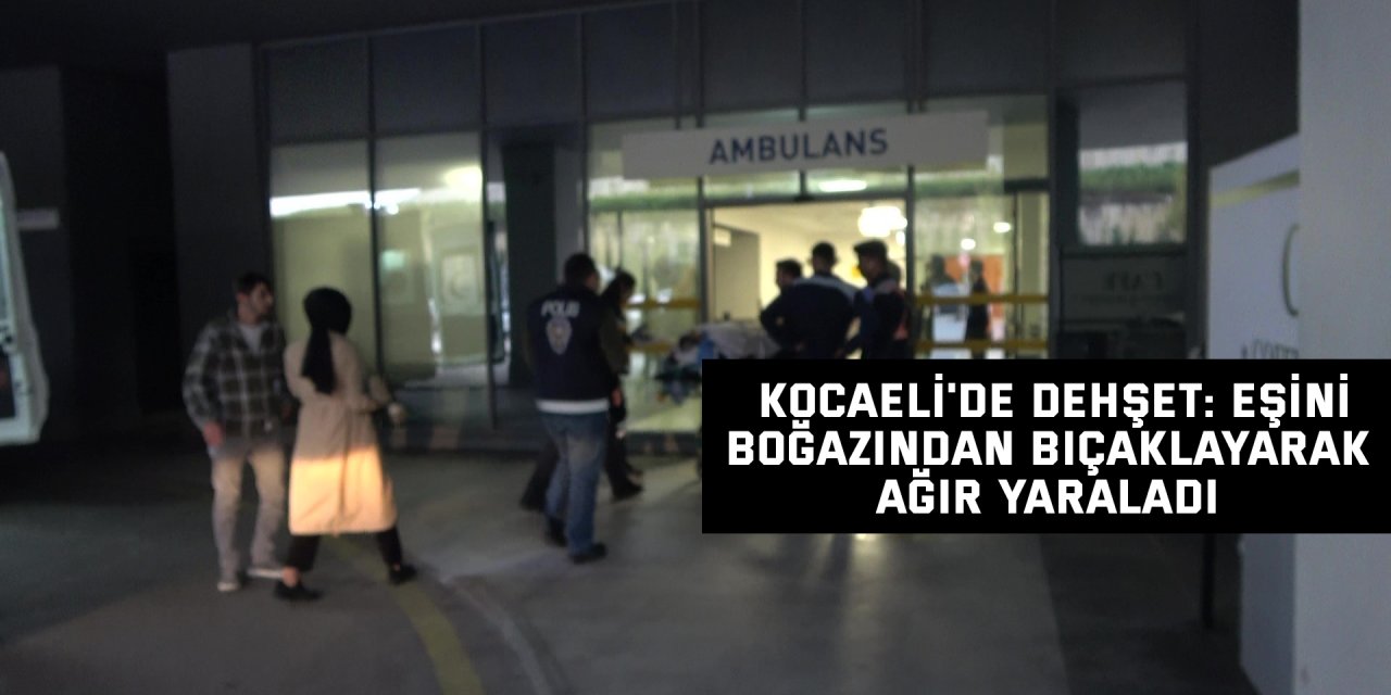 Kocaeli'de dehşet: Eşini boğazından bıçaklayarak ağır yaraladı