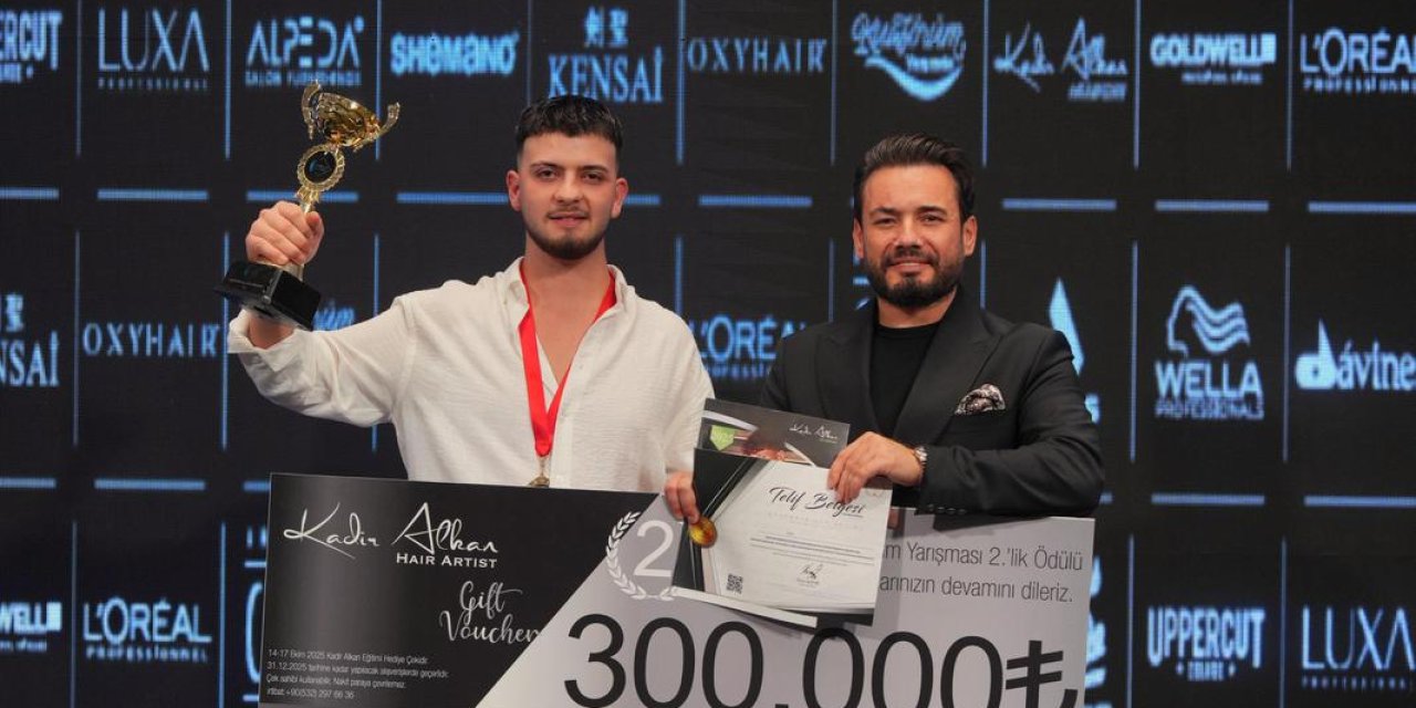Kocaelili kuaförden büyük başarı! Türkiye ikincisi oldu