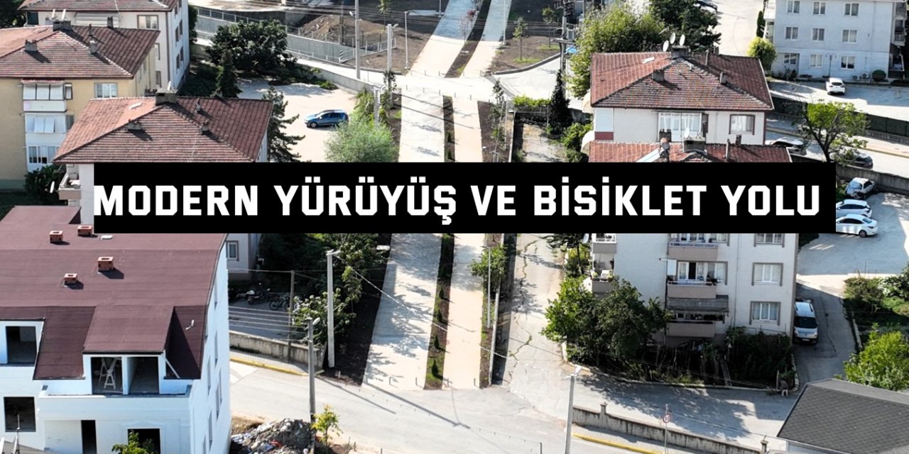 Modern yürüyüş ve bisiklet yolu