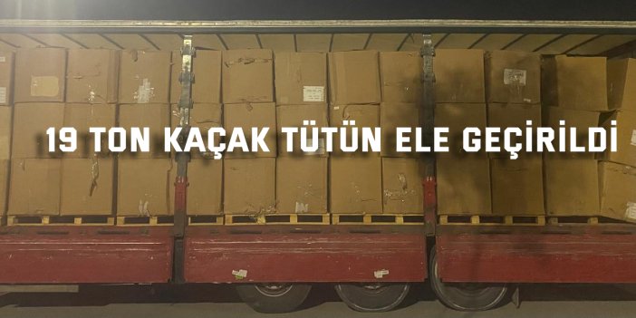 Kocaeli'de tır'da 19 ton kaçak tütün ele geçirildi