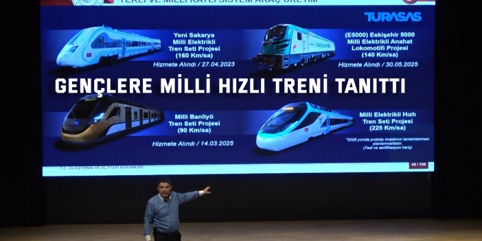 Bakan Yardımcısı Boyraz, gençlere milli hızlı treni tanıttı