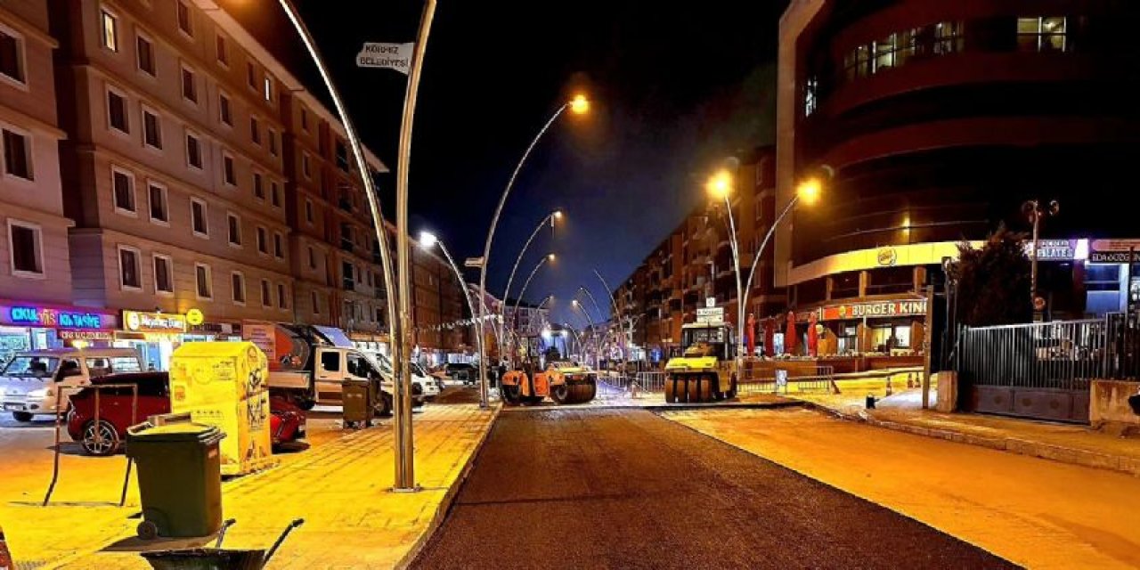 Körfez'de Gece Asfalt Mesaisi