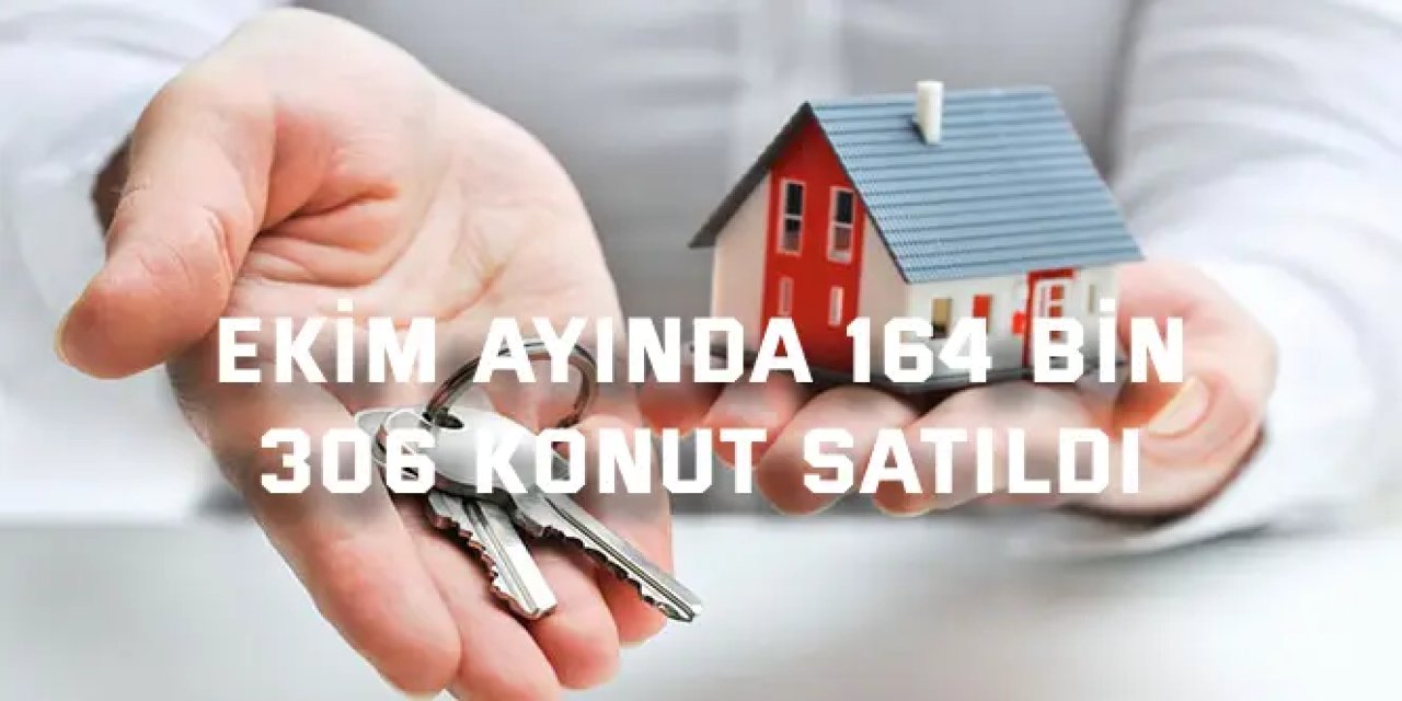 Ekim ayında 164 bin  306 konut satıldı