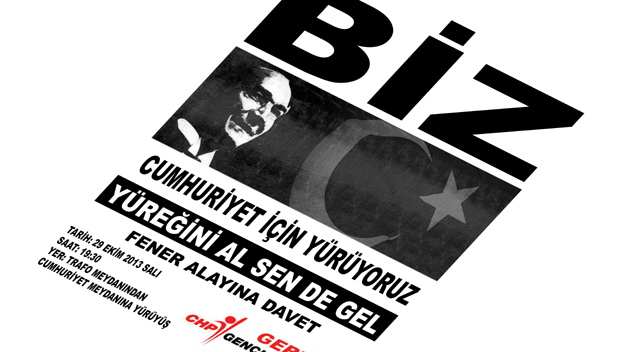 CHP’li gençlerden meşaleli yürüyüş