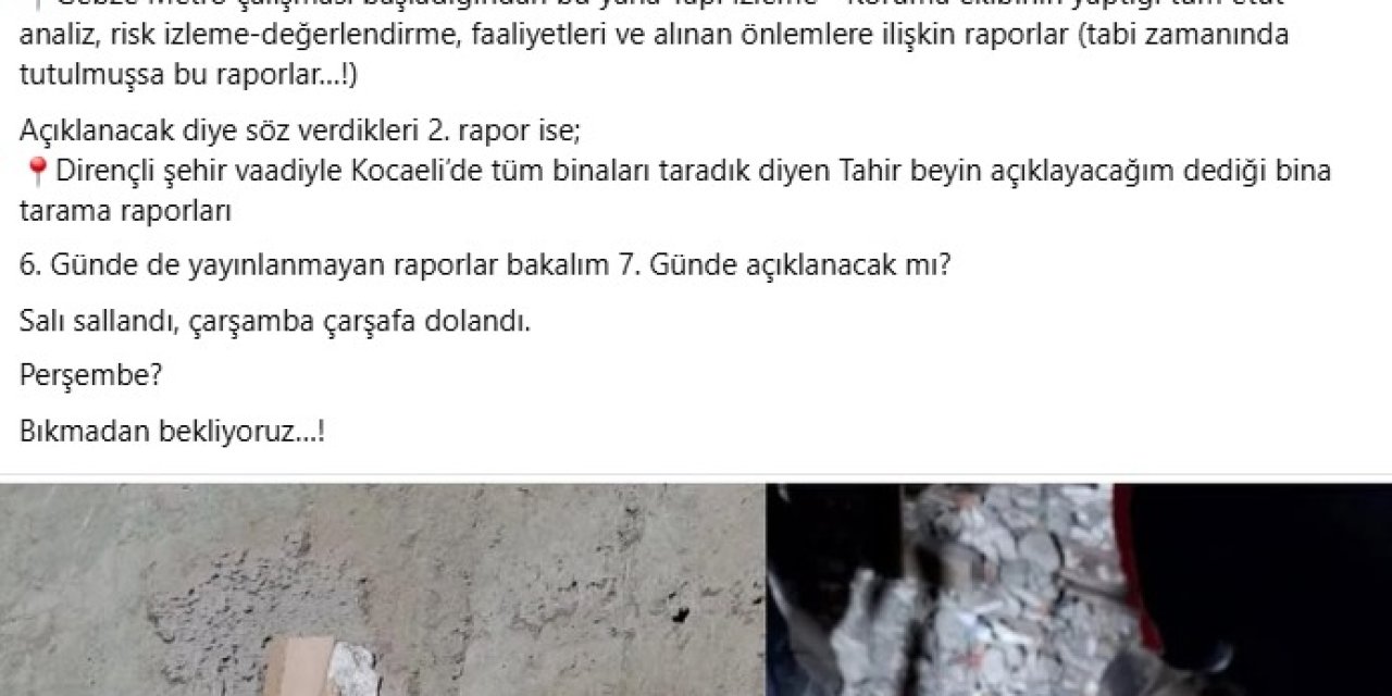 “Altı üstü iki rapor günlerdir açıklanmıyor!”