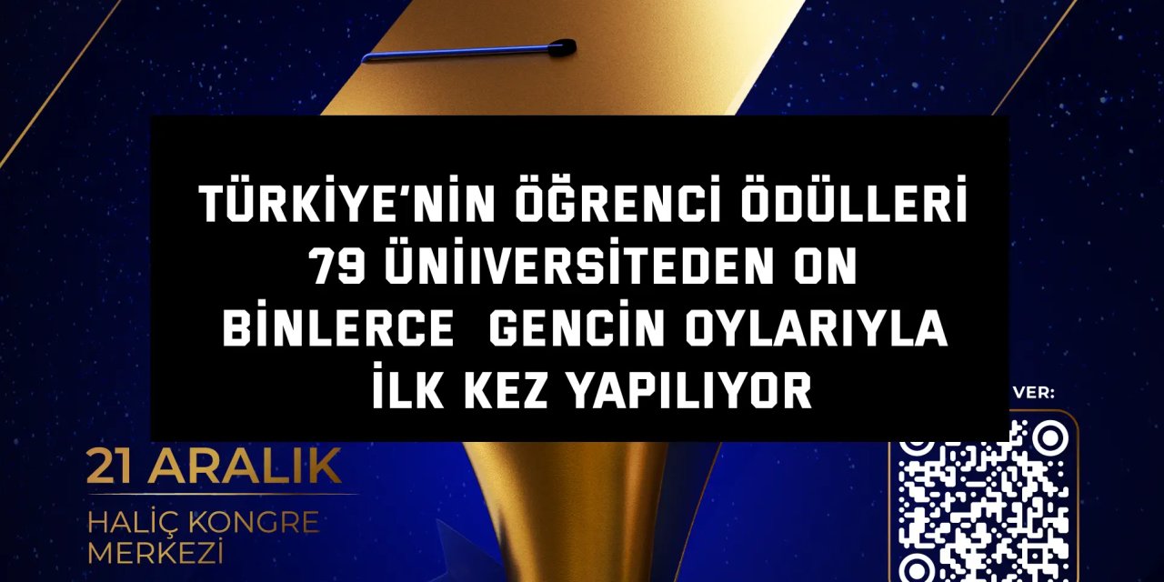 TÜRKİYE’NİN ÖĞRENCİ ÖDÜLLERİ    79 Üniversiteden On Binlerce  Gencin Oylarıyla İlk Kez Yapılıyor