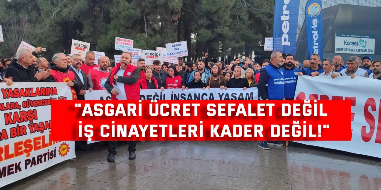 "Asgari Ücret Sefalet Değil, İş Cinayetleri Kader Değil!"