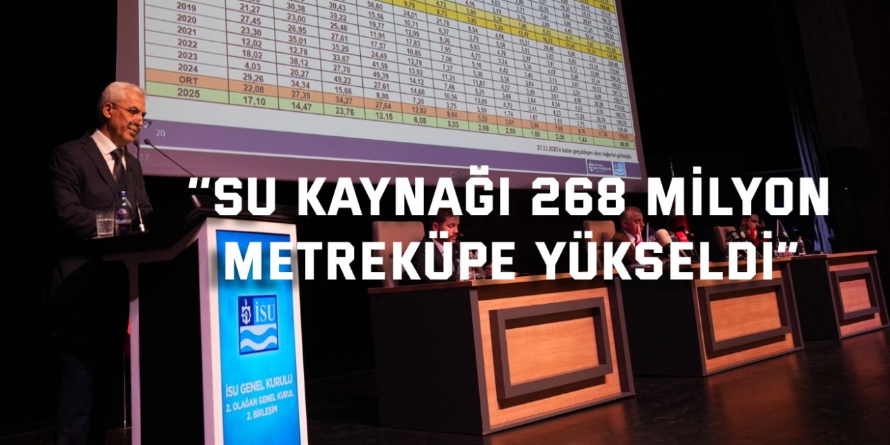 ‘’Su kaynağı 268 milyon metreküpe yükseldi”