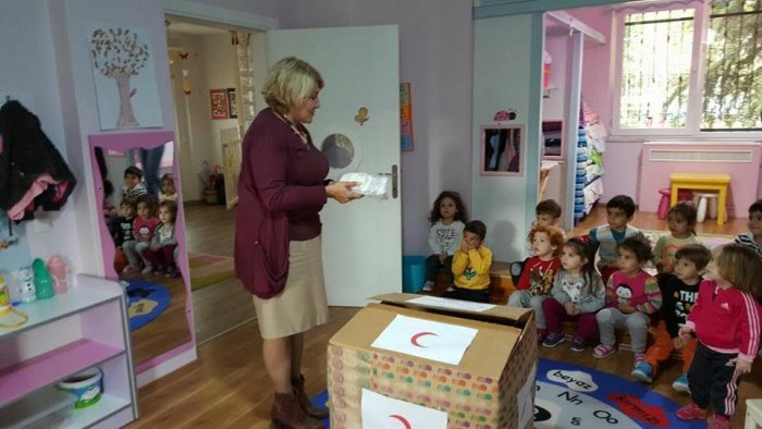 Anaokulu Kızılay’a bağış yapacak