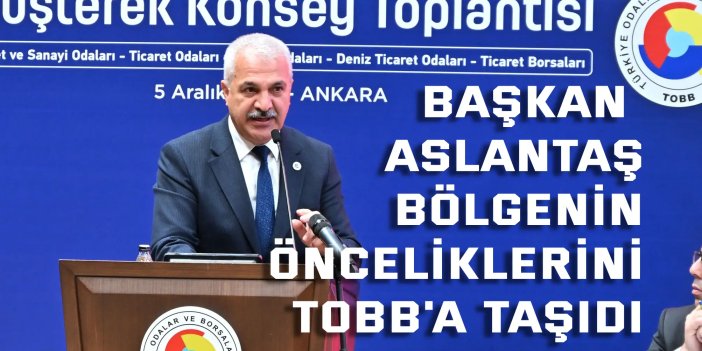 Başkan Aslantaş, Bölgenin  Önceliklerini TOBB'a Taşıdı