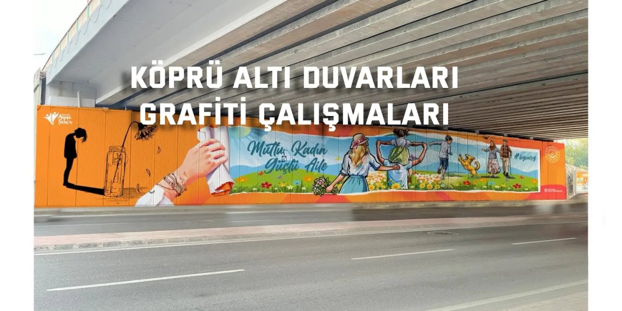 Köprü altı duvarları  grafiti çalışmaları