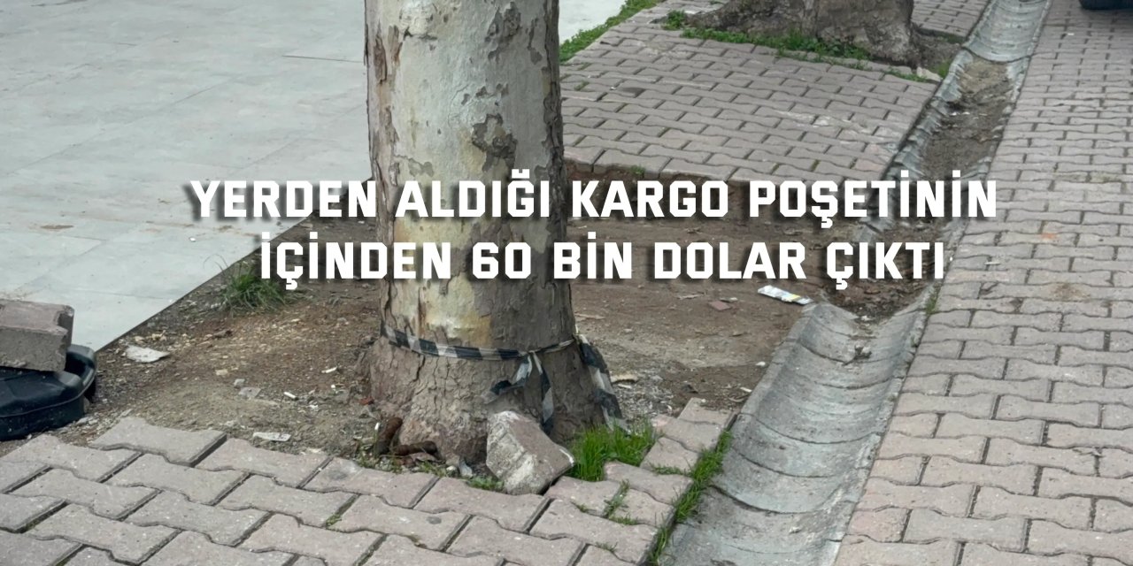 Yerden aldığı kargo poşetinin içinden 60 bin dolar çıktı