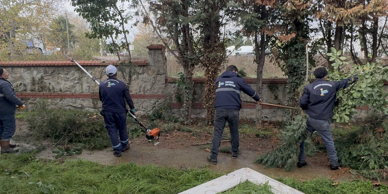 Kartepe’de Mezarlıklara Düzenli Bakım