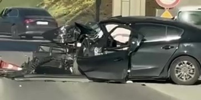 Otomobil kullanılamaz hale geldi, 2 kişi ağır yaralandı