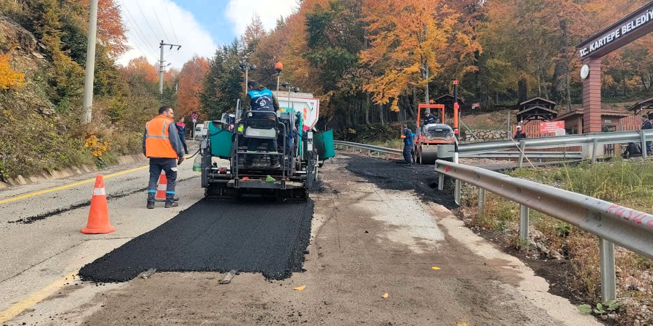 Kartepe zirve yolunda tüm işlemler tamam