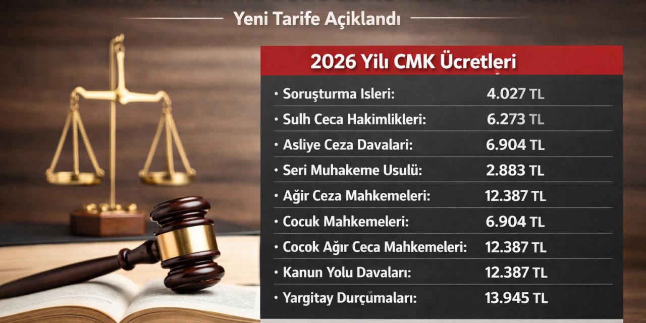 CMK Avukatlarına 2026’da Ne Kadar Ödenecek? Yeni Tarife Açıklandı