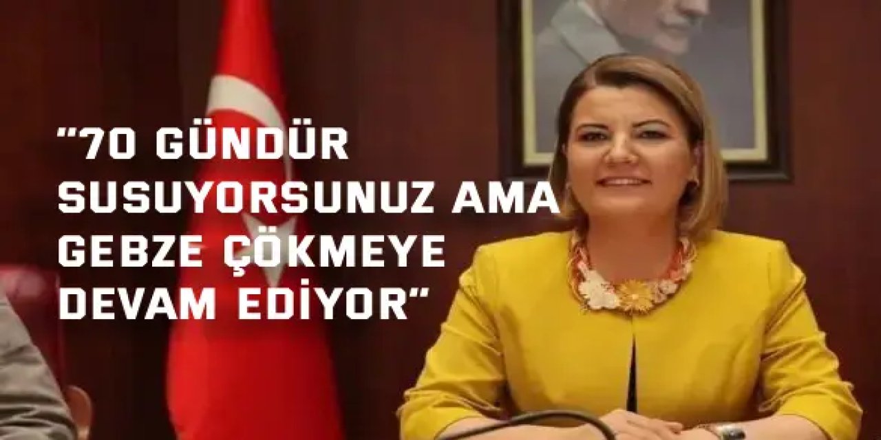 “70 gündür susuyorsunuz ama  Gebze çökmeye devam ediyor”