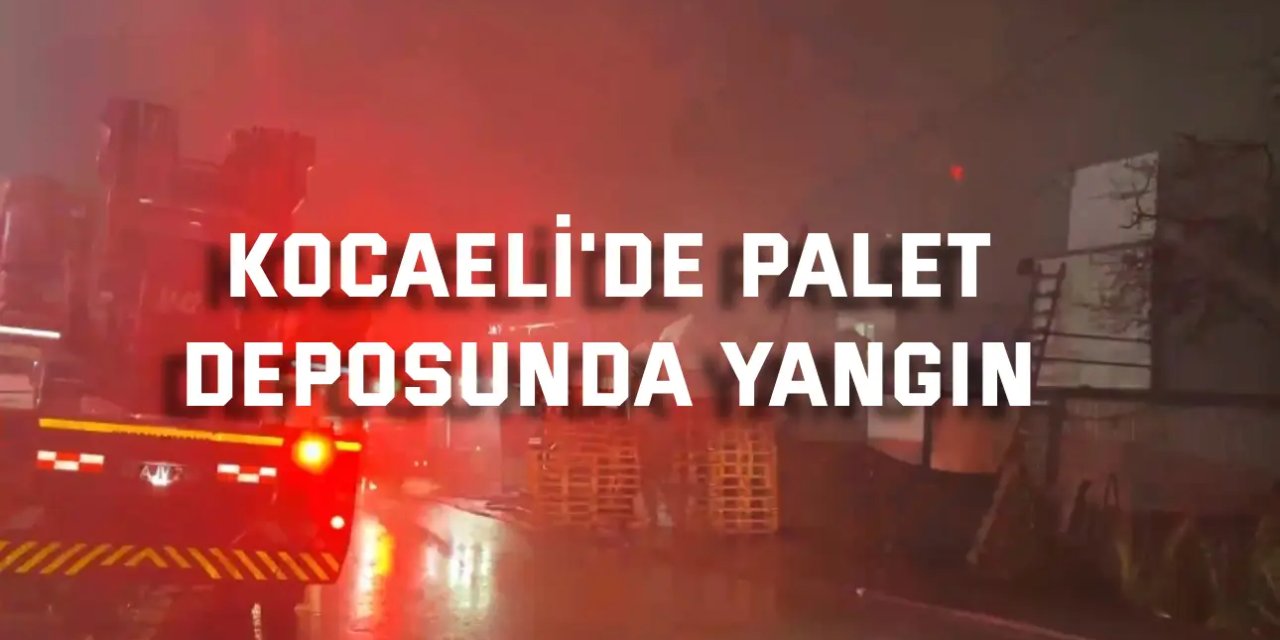 Kocaeli'de palet deposunda yangın