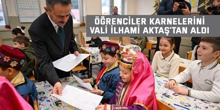 Öğrenciler Karnelerini Vali İlhami Aktaş’tan Aldı