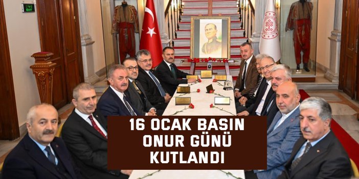 16 Ocak Basın Onur Günü Kutlandı