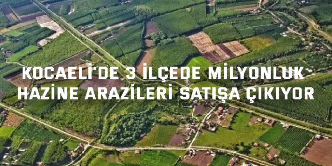 Kocaeli’de 3 ilçede milyonluk hazine arazileri satışa çıkıyor