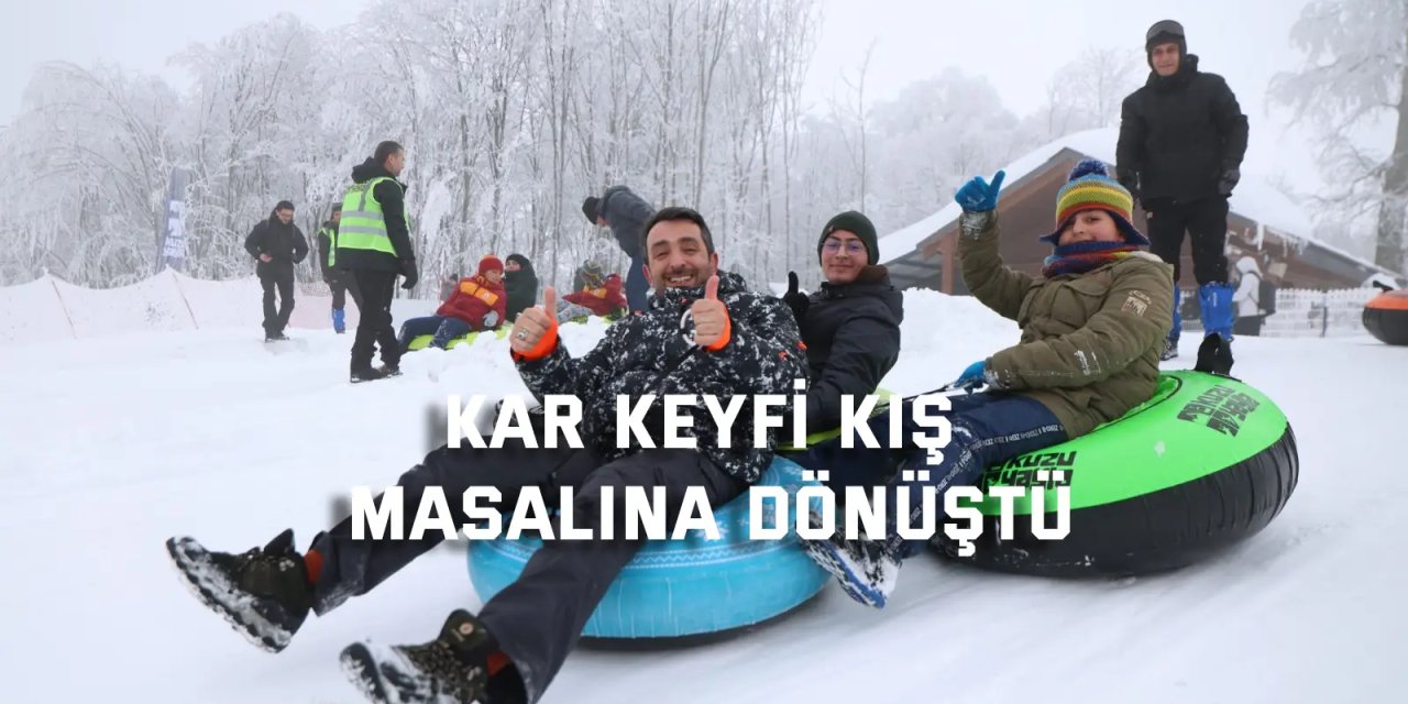 Kar keyfi kış masalına dönüştü