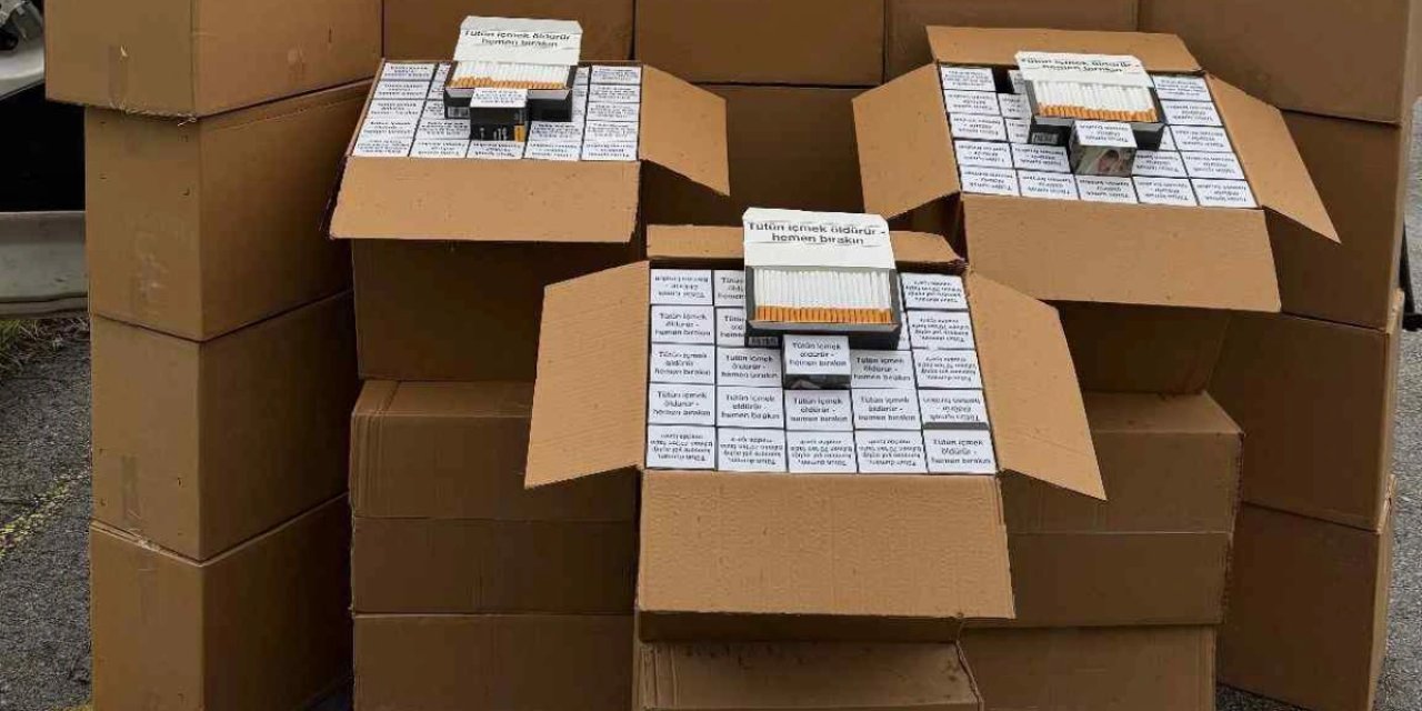 Durdurulan araçtan 300 bin makaron ele geçirildi