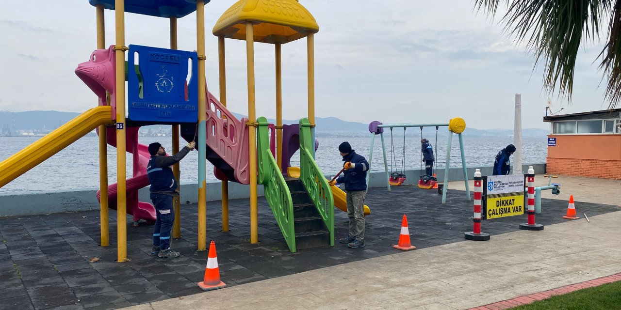 Çocuk oyun alanlarına bakım