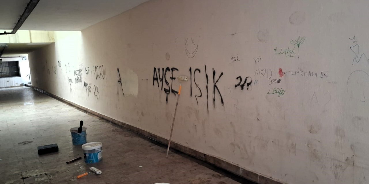 Gebze'de alt geçitte bakım ve onarım çalışması yapıldı