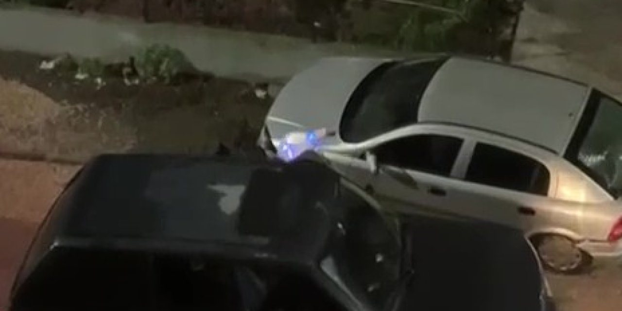 Çarptığı araca levye ile saldırdı