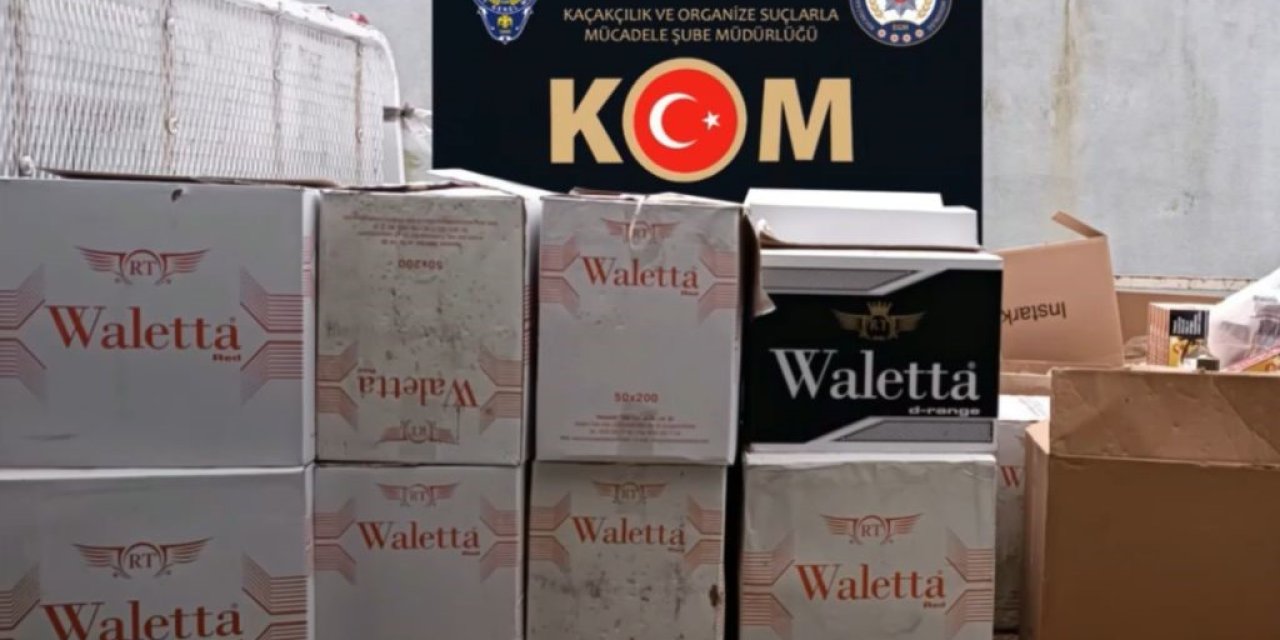 Kocaeli'de kaçak tütün ve makaron ele geçirildi