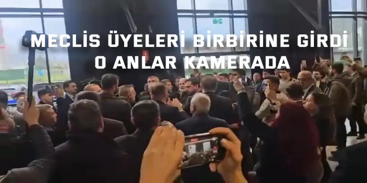 Meclis üyeleri birbirine girdi, o anlar kamerada