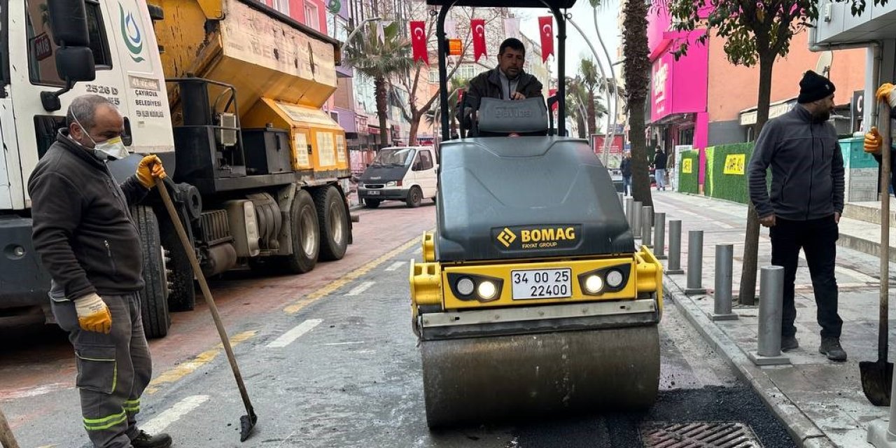 Fatih Caddesi’nde  bakım-onarım çalışması