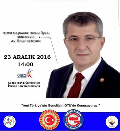 Milletvekili Serdar konferans için Gebze'de