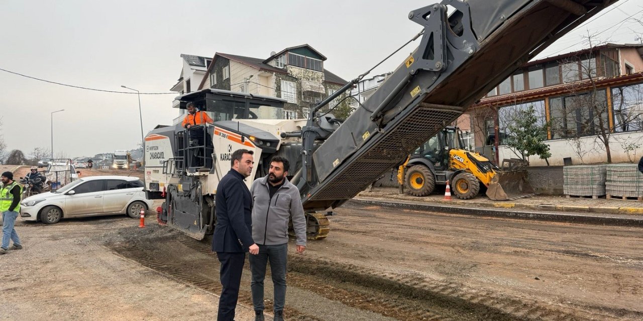 Başiskele'de üstyapı çalışmaları sürüyor