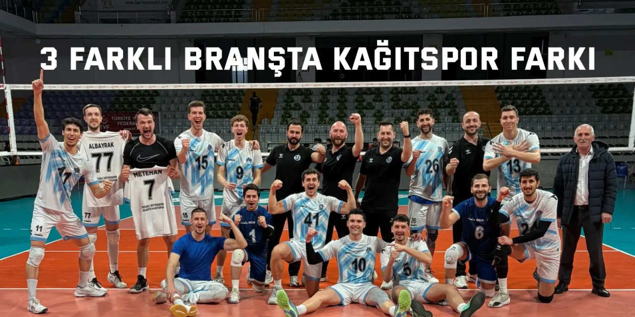 3 farklı branşta Kağıtspor farkı