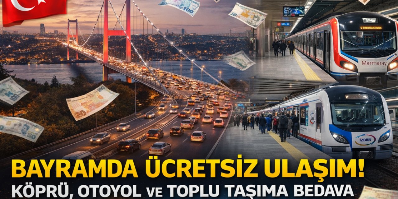 Bayramda Ücretsiz Ulaşım! Köprü, Otoyol ve Toplu Taşıma Bedava