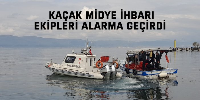 Kaçak midye ihbarı ekipleri alarma geçirdi
