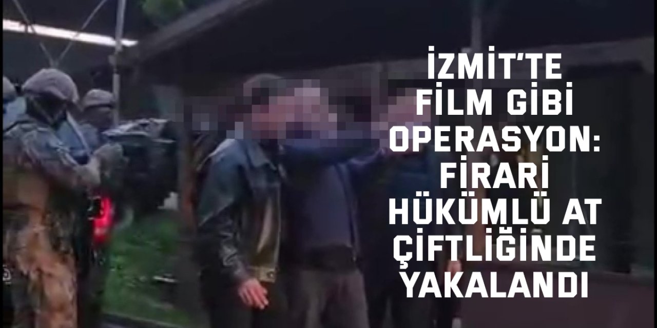 İzmit’te Film Gibi Operasyon: Firari Hükümlü At Çiftliğinde Yakalandı