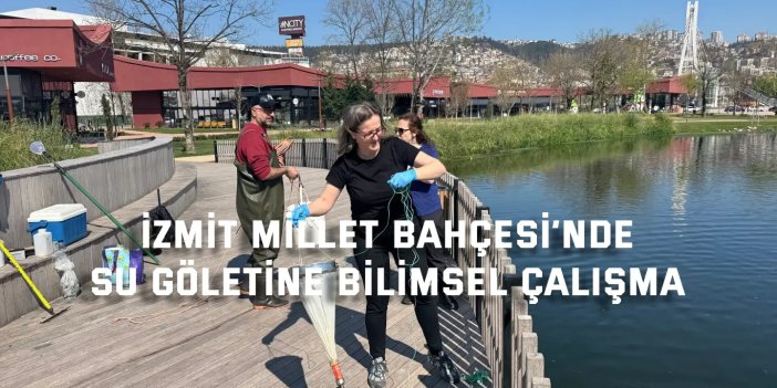 İzmit Millet Bahçesi’nde  su göletine bilimsel çalışma